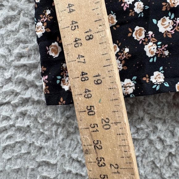 Natural Life Floral Wide Leg Jumpsuit Black Rose Print Size Large - Picture 11 of 16